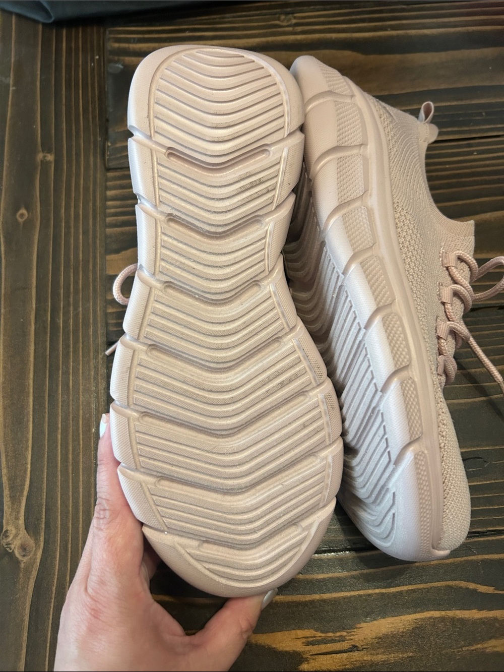 Skechers Women's Slip-On Knit Athletic Sneakers in Light Pink - Picture 6 of 12